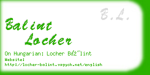 balint locher business card